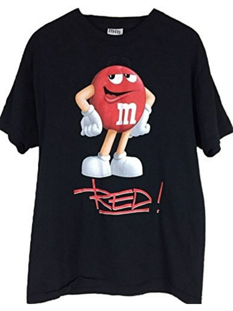 M&M M&M's Candy Silly Character Face T-Shirt (XX-Large, Black
