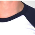 thumbnail image 6 of Men's Regular fit Two Tone 100% Ring-Spun Combed Cotton Raglan ¾ Sleeve Baseball T-Shirt., 6 of 8
