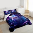 thumbnail image 3 of Manfei Kawaii Axolotl Full Size Comforter Sets 3-Piece for Teens Kids,Cartoon Animal Bedding Comforter Set,Cute Marine Salamander Lightweight Bedding Sets,Lightweight Room Decor,Reversible, 3 of 8