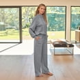 thumbnail image 3 of SUNBS Lounge Sets for Women Sweatsuits 2 Piece Outfits 2025 Fall Drawstring Sweatshirt Wide Leg Sweatpants Tracksuit, 3 of 7
