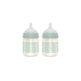 thumbnail image 1 of Biberón de vidrio Suavinex Bonhomia, pack de 2, 120 ml, menta, 1 of 7