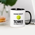 thumbnail image 3 of CafePress - Weekend Forecast Tennis Mugs - 11 oz Ceramic Mug - Novelty Coffee Tea Cup, 3 of 4