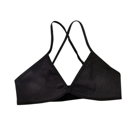 

Aayomet Bras for Women Push Wireless Deep Bralette Up 3PC Style Cup Underwear V Bra Women Lingerie Black M