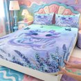 thumbnail image 4 of Manfei Underwater Axolotl Queen Sheets,Watercolor Salamander Print Queen Sheet Sets,4 Pieces,1 Flat Sheet,1 Fitted Sheet and 2 Pillowcases, 4 of 6
