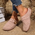 thumbnail image 6 of Bkhluea Women Floral Cutout Metal Accent Mules Slip On Comfortable Footwear For Office Work Daily Casual Outdoor Activities, 6 of 7