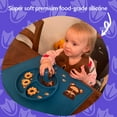thumbnail image 6 of Silly Goose Suction Plate for Babies and Toddlers, Cute Brown Bear Design, 100% Silicone, Plate Stay Put with Suction Feature, Divided Design, Microwave & Dishwasher Friendly, 6 of 7