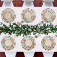thumbnail image 7 of Ryvnso Watercolor Flower Round Plate Mats Dining Table Placemat Set of 4 for Holiday Decoration, 7 of 7