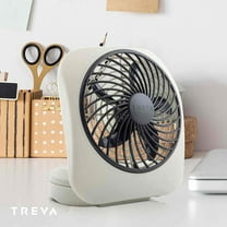 5 Inch Battery Powered Fan Portable Desk Fan 2 Speeds Compact Folding Tilt Design Cubicle Accessories