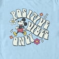 thumbnail image 2 of Men's Mickey & Friends Positive Vibes Only Graphic Tee Light Blue 3X Large, 2 of 4