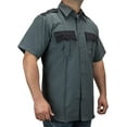 thumbnail image 2 of First Class 100% Polyester Two Tone Short Sleeve Men's Uniform Shirt X-Large Dark Gray & Black, 2 of 4