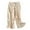 Beige, variant on AWZXDE Pants Pleated Wide Leg Girls Loose Leisure Chiffon Long Trousers Comfortable Nine Parts Pants for Warm Weather Beige,4-5 Years