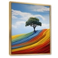 thumbnail image 2 of Designart "Landscape Chromatic Euphony I" Floral Floater Framed Canvas Print, 2 of 7