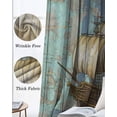thumbnail image 6 of Vintage Sailboat Blackout Curtains 90 Inch Length 2 Panels Set for Living Room Bedroom, Blue Ocean Seaports Anchors Farmhouse Wood Privacy Window Treatment Thermal Insulated Black Out Drapes 52"x90", 6 of 8