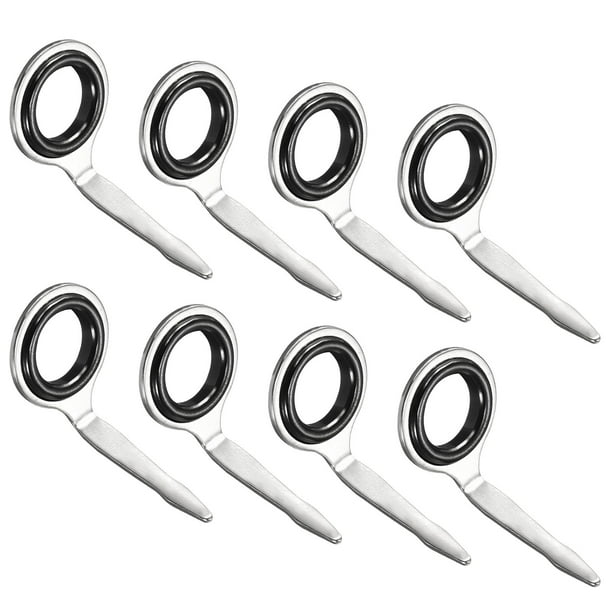 6.7mm Iron Fishing Rod Guide Repair Kit Eyelet Replacement, Silver 8 Pack