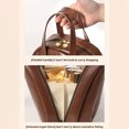 thumbnail image 2 of Xingzhi Shell Makeup Bag Classy And Functional Cosmetic Storage Solution Allowing Quick Dark brown, 2 of 6
