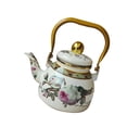 thumbnail image 4 of Tetera de esmalte, hervidor de agua caliente, diseño clásico retro, tetera resistente de 1,2 l, cafetera para cocina, hogar, oficina, agua caliente. Estilo B, 4 of 8