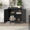 thumbnail image 4 of Evelyn&Zoe Whitman 28" Wide Rectangular Accent Cabinet, Black Grain, 4 of 7