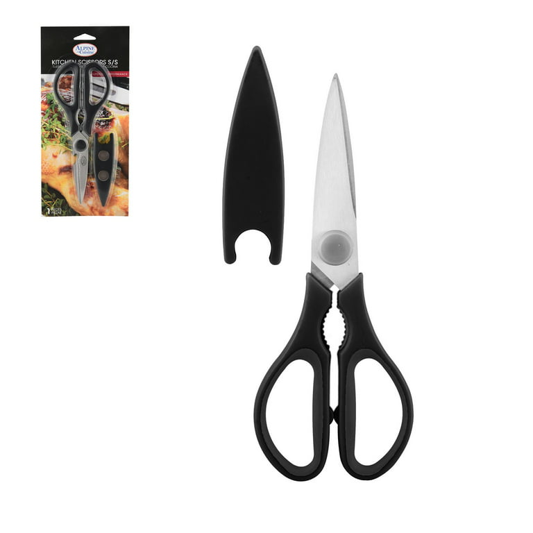 Alpine Cuisine Stainless Steel Kitchen Scissors 8in with Sheath,  Comfortable Handle & High-Quality Material - Sharp Blade, Suitable for Herb  scissors, Chicken, Meat & Vegetables - Dishwasher Safe 