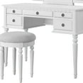 thumbnail image 3 of BenJara Wooden Vanity Set With Stool White, 3 of 4