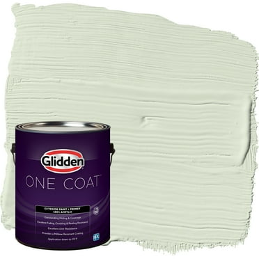 Glidden One Coat Exterior Paint   Primer Lime Spritz / Green, Satin, 1 Gallon