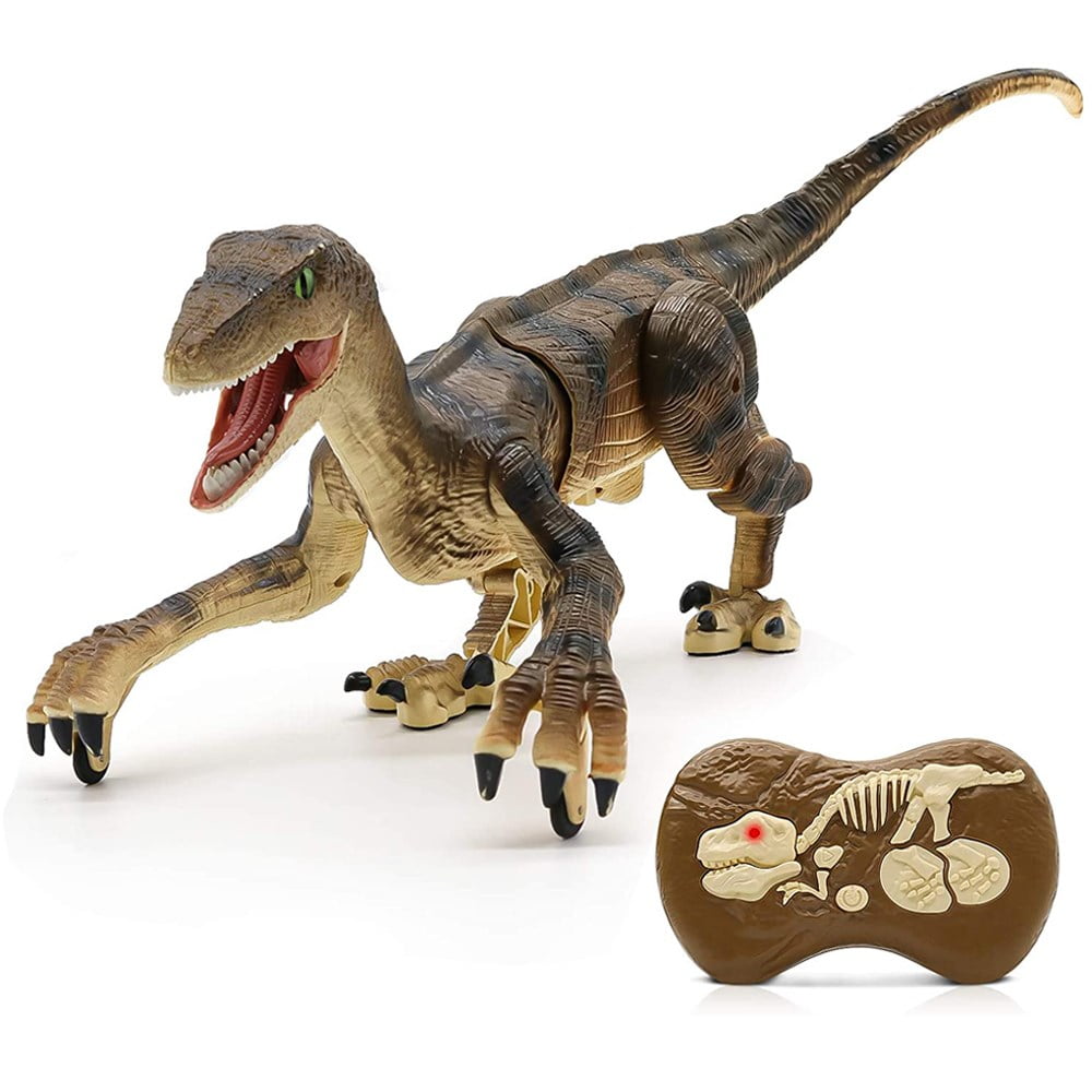 RC Realistic Remote Control Walking Velociraptor Dinosaur Toy for Kids 