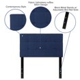 thumbnail image 2 of Bedford Tufted Upholstered Twin Size Headboard in Navy Fabric, 2 of 9
