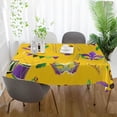 thumbnail image 6 of Coolnut Mardi Gras Tablecloth, Waterproof Washable Polyester Square Table Cover, Durable Tablecloth for Kitchen Dining Table Party Decor, 60"X 90", 6 of 7