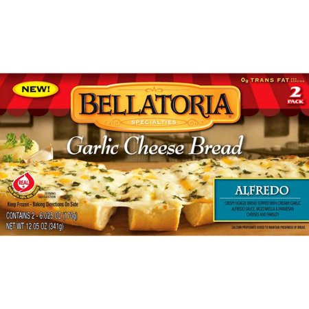 Bellatoria Alfredo Garlic Cheese Bread, 2 ct, 6.025 oz - Walmart.com