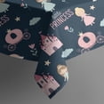 thumbnail image 5 of Dark Blue Little Princess Pattern Square Tablecloth,Waterproof Square Table Cover,Wipeable Spillproof Washable Table Cover for Home Kitchen Party Decor 42"X42"(107x107cm), 5 of 6