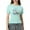 Mint, variant on Musuos Women's Summer Graphic T-Shirt Slim Fit Round Neck Cap Sleeve Tops for Daily Casual