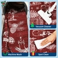 thumbnail image 6 of FairOnly 8'x10'Christmas Festive Area Rug for Living Room-Winter Fairy Tale Ultra-Thin Machine Washable Non Slip Floor Rug for Kitchen Bedroom,Red White, 6 of 7