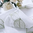 thumbnail image 4 of Curtainking Kitchen Curtains 26x45 inch Leaf Embroidered Sheer Curtains Kitchen Windows Cafe Curtains Rod Pocket 2 Panels Sage on White, 4 of 6