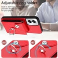 thumbnail image 4 of Case for Motorola Moto G Power 5G 2024 Case with Card Holder Magnetic Clasp Flip Folio with Ring Stand Durable Leather Wallet Case Women Shockproof Cover for Moto G Power 5G 2024 Red YBK, 4 of 16