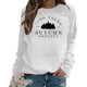 thumbnail image 4 of Sudadera Para Mujer, Tops de Otoño de Acción de Gracias, Camiseta Holgada Estampada A La Moda, Blusa de Manga Larga, Tops Casuales de Cuello Redondo Odeerbi ODB183378, 4 of 5