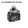 thumbnail image 3 of Thermal Circuit Breakers 11A 125/250V AC 32V DC Push Button Reset Overload Protectors Switch with Waterproof Cap 2 Pcs, 3 of 4