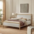 thumbnail image 3 of Ginny Full Size Platform Bed Frame in Light Oak Heathered Ivory, 3 of 10