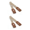 thumbnail image 2 of Qarigey Cinturones Sin hebilla Longitud ajustable Accesorios de ropa Cuero de imitación Combina fácilmente Cumpleaños Niños pequeños para Caqui 2Conjunto, 2 of 6