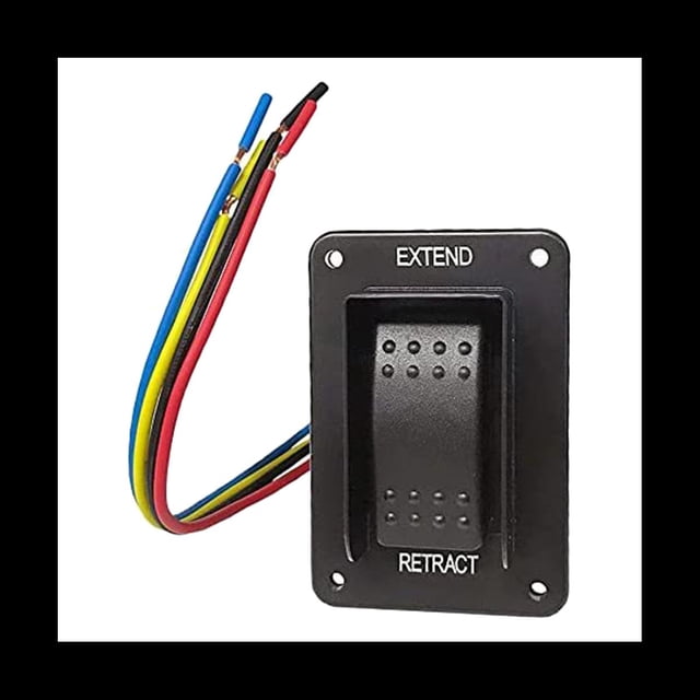 387874 Power Stabilizer Switch Switch Stabilizer Electric Jack Switch RV Supplies,1 x Power stabilizer switch,Black