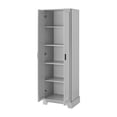 thumbnail image 7 of GDF Studio 71" Storage Cabinet with 2-Door for Bathroom or Office, Adjustable Shelf, MDF Board, Gray, 7 of 7