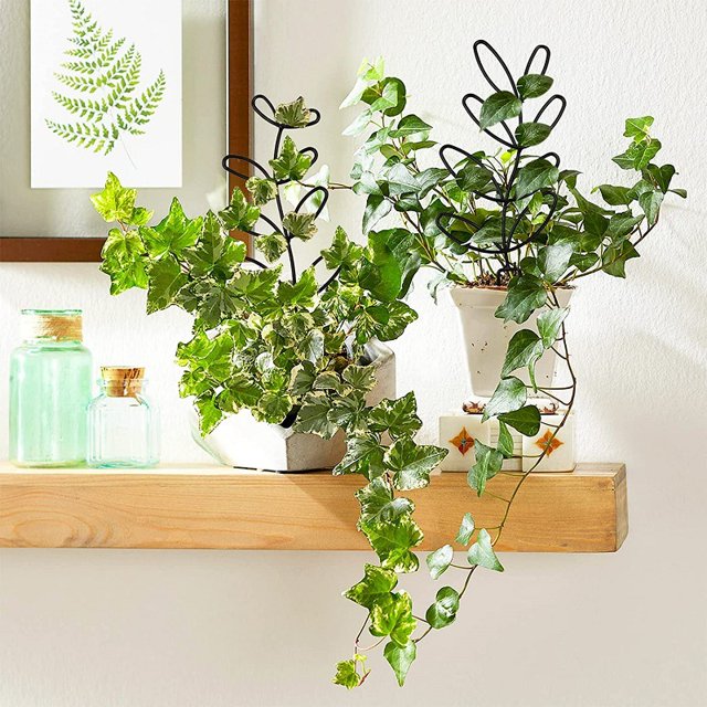 Soporte de 2 uds para plantas, soporte creativo con forma de hoja, soporte de flores de Metal Ornamental elegante para el hogar, soporte para plantas DIY LingWen 8390612786457