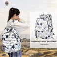 thumbnail image 6 of School Backpack for Women Men,Waterproof Bookbag for College Students Small Cute Backpacks for Fits 15.6 Inch Notebook School Bag Grey, 6 of 9