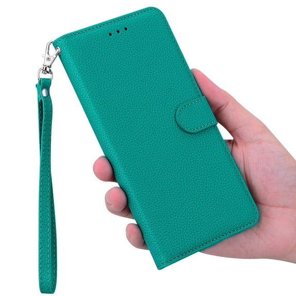 Dteck iPhone XS/X Solid Color Wallet Case,PU Premium Leather Flip Kickstand Ultra-Slim Cover for iPhone XS/X 5.8 inch,Green