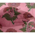 thumbnail image 4 of oneOone Viscose Chiffon Medium Pink Fabric Floral Block Craft Projects Decor Fabric Printed By The Yard 42 Inch Wide, 4 of 4