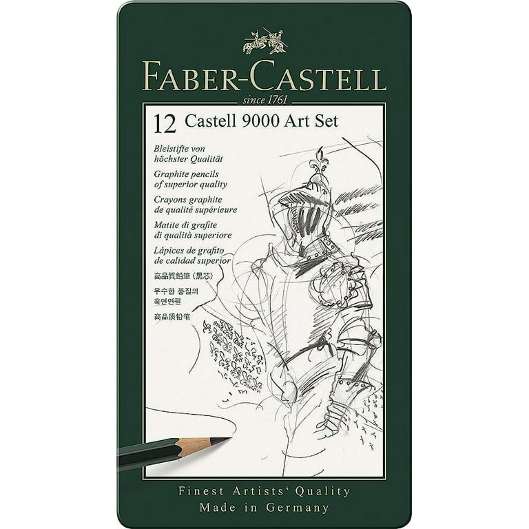Faber-Castell – 9000 Series Set of 12 Graphite Sketch Pencils 