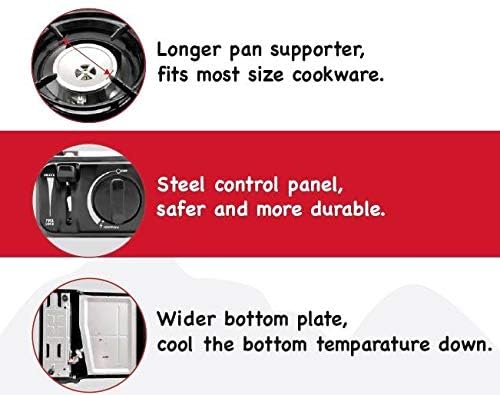 Gas Stove MS-2500 (Black),8000 BTU,Camp Stove,with Carrying Case
