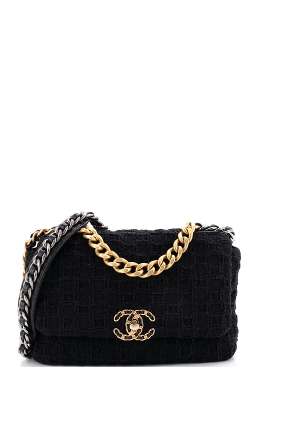 Pre-Owned 19 Flap Bag Quilted Tweed Medium By Rebag