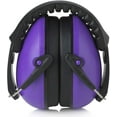 thumbnail image 2 of Hearing Protection and Noise Reduction Earmuffs - Lightweight, Adjustable and Foldable NRR 20dB Safety Ear Protection for Shooting, Heavy Machinery Work and Hunting Fits Adults and Kids, Purple, 2 of 9