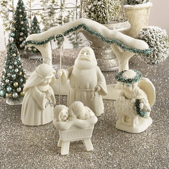 Set of 4 Snowbabies Nativity Figurine Set 