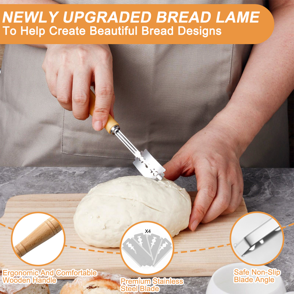 Cotton Rope Bread Proofing Baskets with Liners & Covers