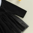 thumbnail image 4 of XIYON Girls Romper Girls Halloween Peter Pan Collar Long Sleeve Dress Black Long Dress Baby Boy Girl Halloween Clothes 6-12 Months, 4 of 4